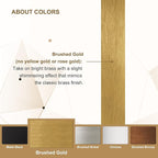 ANDY STAR 30"x48" Scalloped Mirror，Brushed Gold Rectangle Bathroom Mirror with Curved Edge Stainless Steel Metal Frame, Large Wall-Mounted Mirror for Bathroom, Entryway (Horizontal/Vertical)