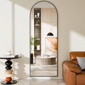 59"x20"Floor Mirror Full Length,Arched Full Length Mirror with Stand,Full Body Mirror,Hanging or Large Leaning for Bedroom Living Room Black