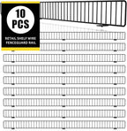 10 Pcs 48" * 3" Black Retail Gondola Shelf Front Wire Fence Guard Rail - Display Enhancer for Retail Stores, Sturdy Shelf Guardrail