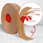 Flexible Wall Corner Protector Moulding Trim Peel and Stick Wall Corner Guards Edge Protector Self Adhesive Molding Trim Strip for Edge Ceiling (Light Brown Wood Grain, 2.4 in x 10 Ft)