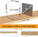 8 Pack Closet Shelf Dividers Organizer Purse Clothes Organization Acrylic Clear Tall Divider Separators for Wood Wire Thick Shelves Kitchen Office Bookshelf Storage Handbags Bag Sweater