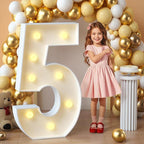 imprsv Marquee Light Up Numbers, Mosaic 3FT Marquee Numbers for 15th 50th Birthday Decorations Anniversary Party Decor, Large 5 for Party Decorations (Need to Assemble)