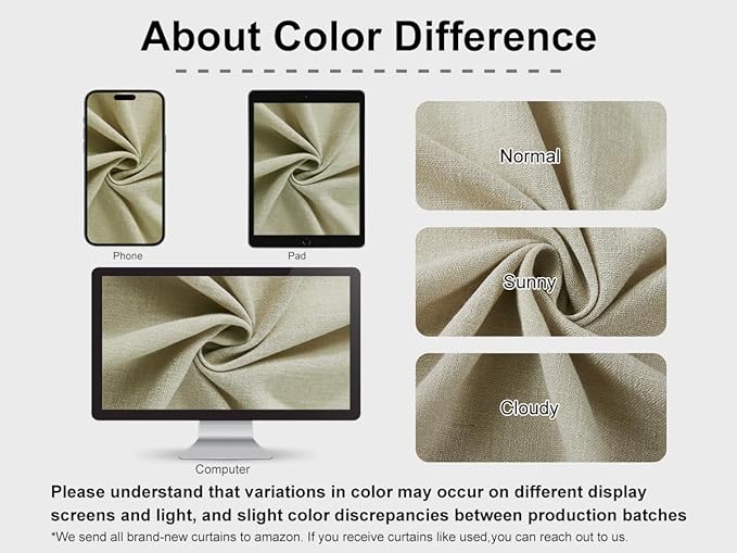 Vision Home Sand Pinch Pleated Full Blackout Curtains Linen Blended Room Darkening Window Curtains 120 inch for Living Room Bedroom Thermal Insulated Pinch Pleat Drapes with Hooks 10ft 40" Wx120 Lx2
