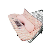 Shopping Cart Cover for Baby/Toddler 2-in-1 High Chair Cover, Easy Attach & Remove, with Cellphone Holder, Pink Strip Star