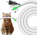 Dog and Cat Cord Protector 25ft - 1/2inch, Flexible Cable Sleeve for Easy Cord Management, Protects Cables from Pets Chewing, Ideal for USB, Power, Audio and Video Cords - White