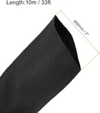 MECCANIXITY Braided Cable Sleeves Heat Shrinkable Fabric Sleeving, 2" 33ft Black 2:1 Ratio Heat Shrinkable Cord Protector for Harness Cable, Network Cable Protection, Cable Management