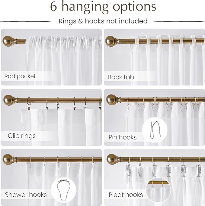 NICETOWN White Linen 120 inch Curtains, Back Tab/Rod Pocket with Pleat Tape Privacy Added with Light Filtering Semi Sheer Window Treatments for Living Room, W52 x L120, 2 Panels
