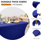 SEPARO Spandex Table Cover 2 Pack 6Ft Royal Blue Fitted Tablecloths,Washable Wrinkle Resistant Stretch Table Cloth Rectangle for Party Hosting Supplies,Wedding Decorations,Vendor Display,Banquet