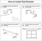 Curtain Rods for Windows 16 to 88 Inches Adjustable Length 1 Inch Diameter Window Curtain Rod with Aluminium Finials, Flash Gold