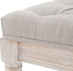 Kmax Storage Entryway Bench Tufted Shoe Rack Bench Wood Window Bench for Hallway Entrance Bedroom Corner, Beige
