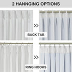 Vision Home White Pinch Pleated Full Blackout Curtains 60 inch Wide Thermal Insulated Window Panels 90 inch for Living Room Bedroom Room Darkening Pinch Pleat Drapes with Hooks Back Tab 60" Wx90 Lx1