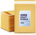 Kraft Bubble Mailers 100 Pack, 7.25 x 12 Inch Padded Shipping Envelopes, Yellow Mailing Envelopes for Documents & Packages, Durable & Lightweight, Made in USA