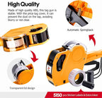 KPX Pricing Tag Gun, 8 Digits, 5150 White Labels, Yellow (Rectangular, Paper, 21*12 mm), One Touch Open System, Incl 3 Inker Rollers
