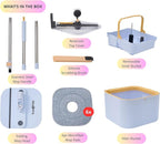 Mop and Bucket System PRO with Removable Water Tank Duo Bucket & Spin Mop System, Self Wringing, Separates Clean from Dirty Water, Folding Head, Dual Brush System, 6-pc Machine Washable Pads