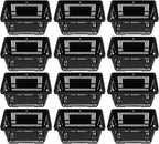 12 Pcs Shopping Baskets,21L/5.5gal Durable Black Plastic Store Shopping Baskets w/Handles Convenient Sundry Laundry Basket,17*9*12in Portable Store Retail Baskets Set for Market Thrift,Black