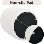 Modern Round Ottoman 2Pcs, Spiral-Tufted Foot Stool Ottoman, Teddy Fleece Upholstered Vanity Stool for Makeup, Bedroom, Living Room, White