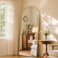 Full Length Mirror, 58" x 18" Arched Full Body Mirror Large Standing Floor Mirrors, Mirrors for Bedroom, Bathroom, Living Room Standing or Wall Leaning, Gold