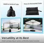 Set of 4 Sand Bags(160lbs) with 1680D Heavy Duty Fabric and Double Sewing Line and Zipper Perfect for Outdoor Gazebo Canopy Leg Umbrella Tent Carport Weights (Black)