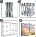 Customize Trade Show Fabric Pop Up Display Tension Fabric Banner Portable Aluminum Display Store Sign Holders Booth Holder Print and Frame Set 12.5×7.5 FT