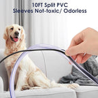 Dog and Cat Cord Protector from Pets No-Chew Solution, Pet Wire Flexible Cable Sleeve 10ft/2mm Thick, 1/2in Diameter Wire Protector Tubing for Cord, Cable Cover for USB Charger,Odorless,1Pack