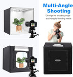 Photo Studio Light Box Photography 32"x32" with 210 LEDs and 6 Colors Backdrops for Product Photography, Foldable Picture Box with Adjustable Brightness 6000-6500K