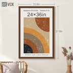 VCK 24x36 Poster Frame 5 Pack, Brown Wood Picture Frame, Exclusive Wood Grain, Wall Hanging