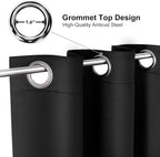 ChrisDowa Blackout Curtains 70 inches Wide for Bedroom - Extra Wide Grommet Thermal Insulated Room Darkening Curtains for Living Room (1 Panel, Black, 70 x 84 Inch)