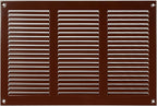Repa Market 12x8 Inch Air Vent Cover/Brown Galvanized Steel Louvered Grill Cover with Mesh Screen/Wall or Ceiling Vent/Durable Flush Mount HVAC Register for Indoor and Outdoor Ventilation