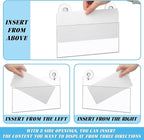 3 Pcs Acrylic Window Sign Holder Hanging Acrylic Sign Holder 8.78 x 4 Inch Office Door Signs Holder with Suction Cup Hooks for Glass Window Office School Home Store Restaurant