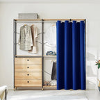 ChrisDowa Blackout Door Curtains for Doorway Privacy, Grommet Closet Curtains for bedroom closet door, Thermal Insulated Temporary Doorway Cover Room Divider Drapes (1 Panel, Royal Blue, 42 x 80 Inch)
