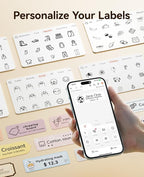 NIIMBOT Label Maker Machine Bluetooth Label Printer for School Home Office Organization, Wireless Mini Labeler D110 Upgraded Version, Label Machine with Label, White