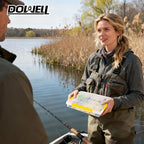 DOWELL Tackle Boxes, Plastic Tackle Storage Box Set, 4 Assorted Sizes with Removable Dividers, Fishing Tackle & Parts Organizer (4 Packs Trays)