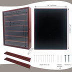 GMFrames 16x20 Wooden Shadow Box Frame with Removable Shelves Deep Display Case for Military Medals Keepsakes Cherry