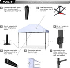 ABCCANOPY Patio Pop Up Canopy Tent 8x12 Commercial-Series (White)