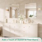 TokeShimi 48x36 Frameless Bathroom Mirror for Over Sink with 1" Beveled Edge, Tempered Bathroom Vanity Mirror Beveled, Shatterproof Rectangle Mirrored Wall Mounted for Living Room, Entryway