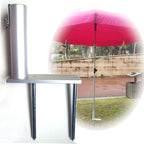 Reinforced Heavy Gauges Ground Anchors Stake with Anticorrosion Coating Suitable for Permanent Garden Umbrella Aluminum Courtyards Parasol Anchoring Base