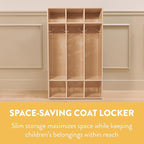 Sleekline 3-Section Coat Locker, Kids Furniture, Natural