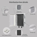 Outdoor Electrical Junction Box, ABS Water Resistant Enclosure with Internal Mounting Panel & Hinged Cover, 15.7" H* 11" L* 5.9" W