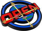 GreenCube 21"x19" Open Sign - Ultra Bright Jumbo LED Neon Large Open Sign - Remote Controlled - Get Your Business Seen Day or Night