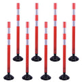 36 Inch Heavy Duty Traffic Cones 8-Pack with Spring Base - OrangeStar Reflective Safety Cones for Construction Zones, Highways, Parking Lots - Orange Road Delineators