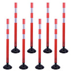 36 Inch Heavy Duty Traffic Cones 8-Pack with Spring Base - OrangeStar Reflective Safety Cones for Construction Zones, Highways, Parking Lots - Orange Road Delineators