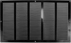 Repa Market Air Vent Cover 20x12 Inch (Outer Dimensions) Black Galvanized Steel Louvered Grill Cover with Mesh Screen/Wall or Ceiling Vent/HVAC Register for Indoor and Outdoor Ventilation