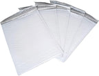 5-Pack 7.25x11.25" White Poly Bubble Mailers, Padded Shipping #1 Envelopes Self Seal Tear Resistant Lightweight Mailing Bags for Small Business, Books, DVDs, Gifts
