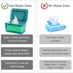Wipes Dispenser Seal-Designed Wipe Dispenser Holder Wipes Case Box for Bathroom Keep Wipes Fresh, Dust-Proof & Non-Slip