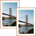 Frametory, 13x19 Metal Picture Frame with Mat for 11x17 Picture & Real Glass, Aluminum Photo Frame Collection (Rose Gold, 2 Pack)
