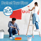 Temporary Floor Protection Film for Construction - 325 SQFT Coverage (39.4" x98.5ft), Heavy-Duty Surface Protector for Hardwood, Tile, Carpet, Countertops