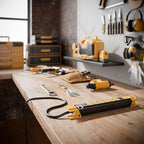Oviitech Heavy Duty Power Strip Surge Protector with 15A, 7 Outlets Metal Multiple 900 Joules Industrial Shop Workshop 6FT Extension Cord, Yellow&Black