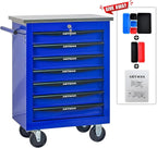 7-Drawer Heavy-Duty Rolling Tool Chest with Wheels & Steel Roof, Lockable Tool Chest Storage Cabinet for Garage, Workshop, Warehouse, and Repair Shop