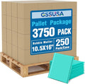 GSSUSA Teal Bubble Mailers 10.5x16 Padded Envelopes, 1 Pallet Pack of 3750 Self-Seal Packaging Bags, Small Business Supplies, Shipping Envelopes, Mailing Bags, Packaging for Small Business