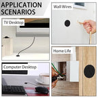 3/4 Inch(20mm) Desk Grommet,13 Pieces Wire Grommet, Desk Hole Cover for Cables with Hole Saw,Plastic Cable Cord Wire Hole Cover for Desk, Table,Cabinet,Countertop and Other Furniture(Black)